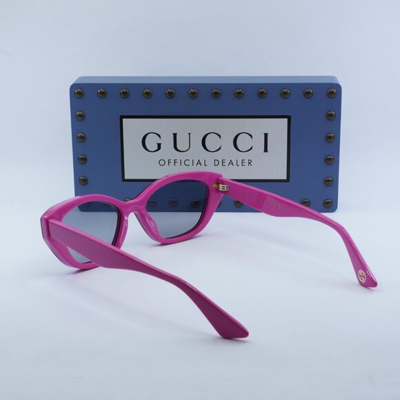 Gucci GG1638S 003 Cat Eye Sunglasses - Burgundy/Fuchsia